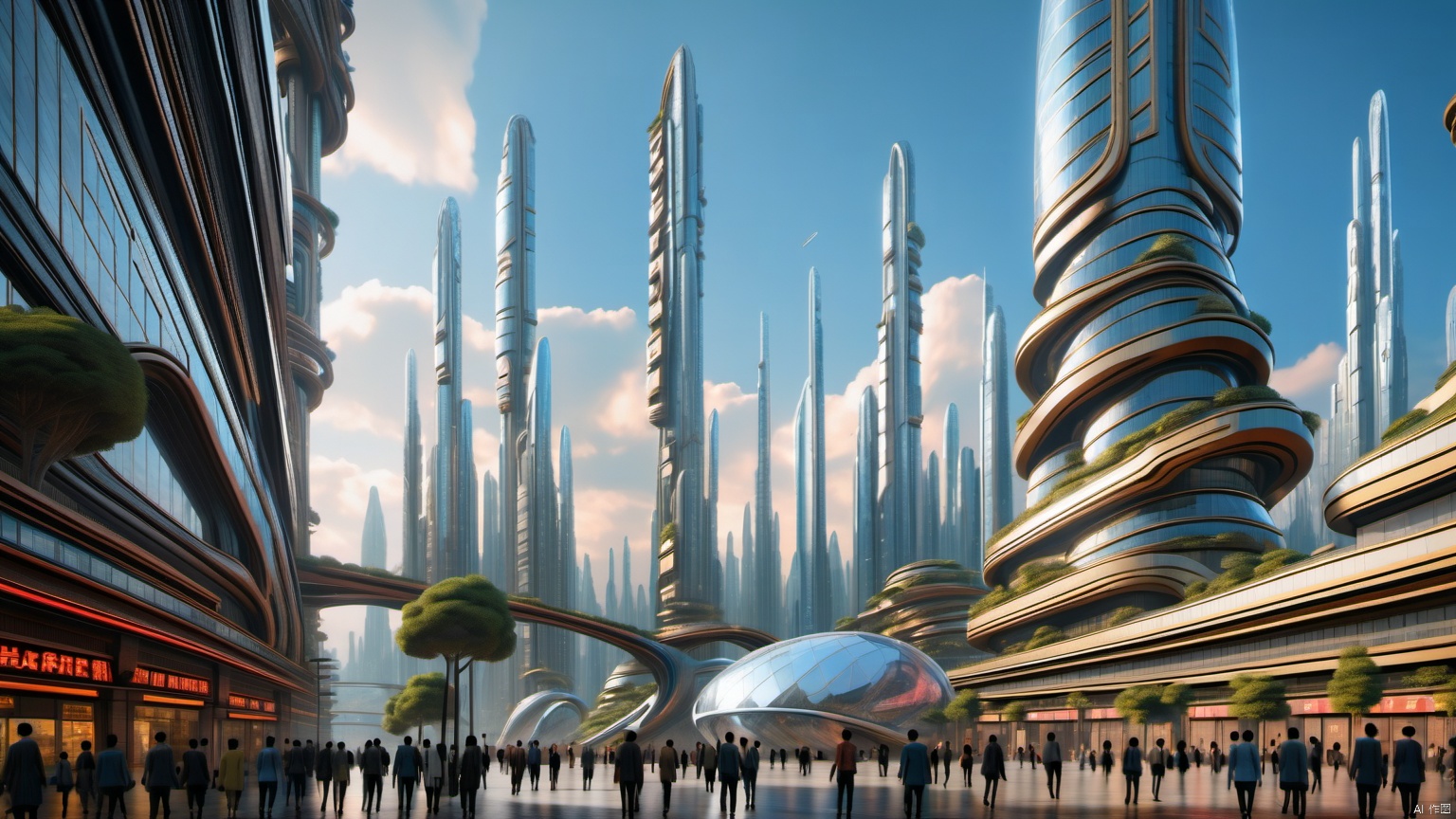  ((masterpiece)), ((best quality)), 8k, high detailed, ultra-detailed, In a futuristic modern metropolis, 
futuristic punk style, 
glass and streamlined urban structures, 
new Chinese architectural style,

Aerial photography,
Photography,
Real scenery,
8K,
Ultra detail,（Adequate sunlight 9.9）,