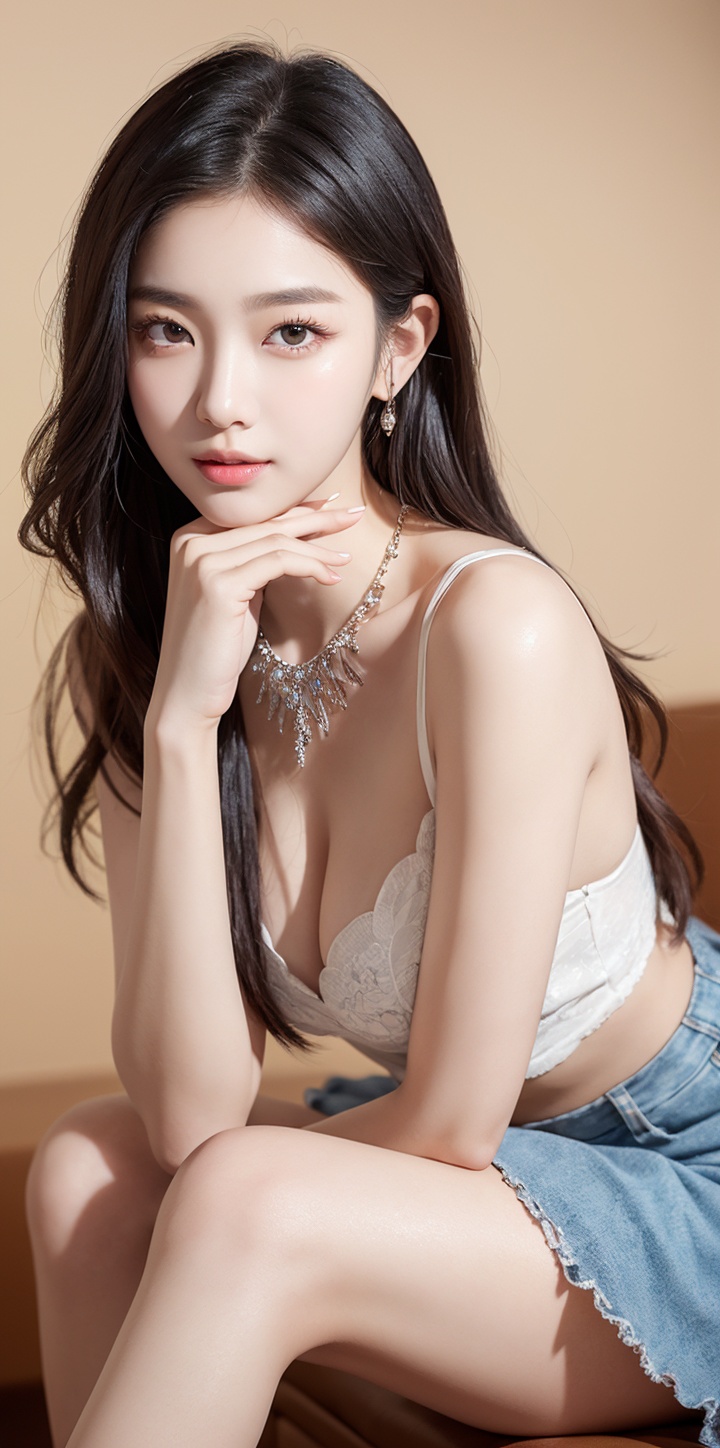 1 girl,  detailed face,  a woman with long black hair on Tensor.Art