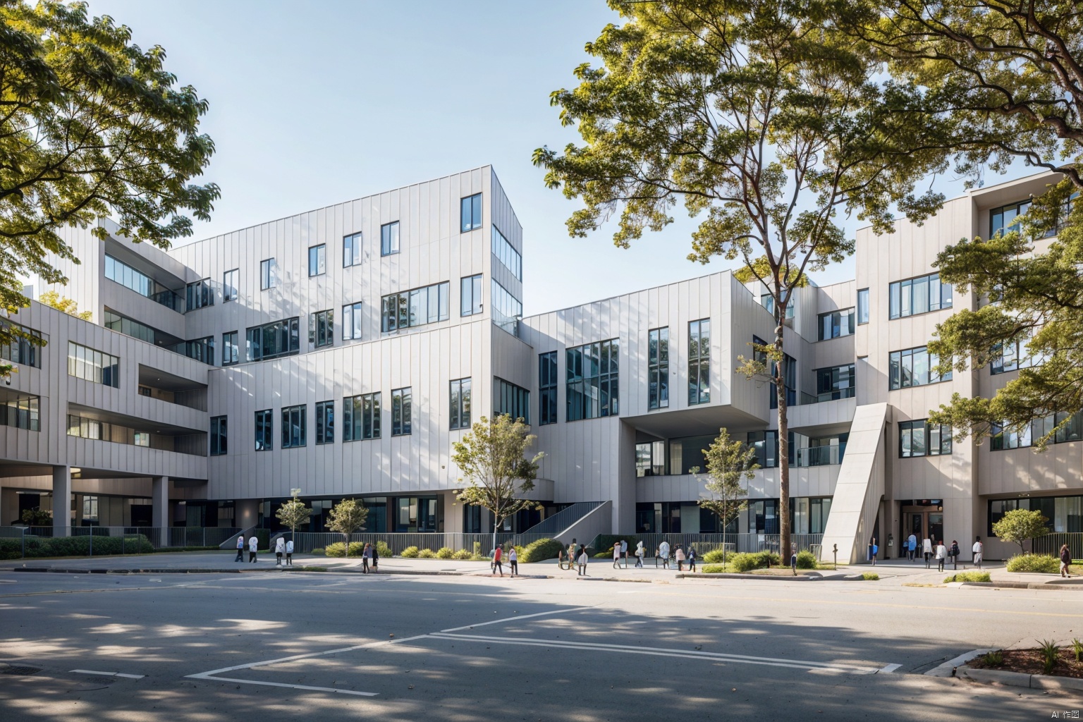 真实,效果图,景观设计,school,