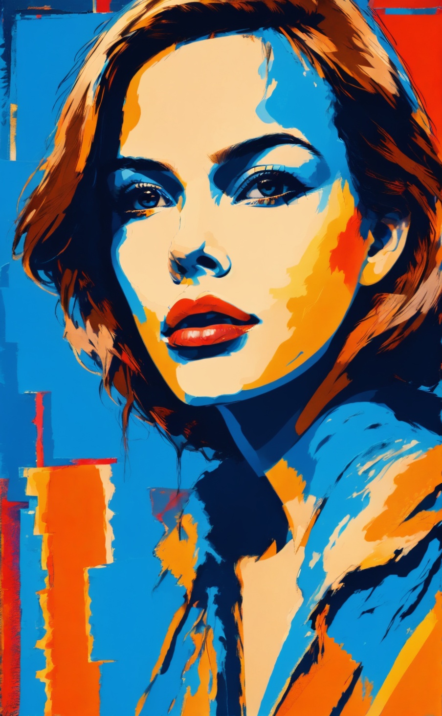 woman,  (full length),  (blue colors) on Tensor.Art