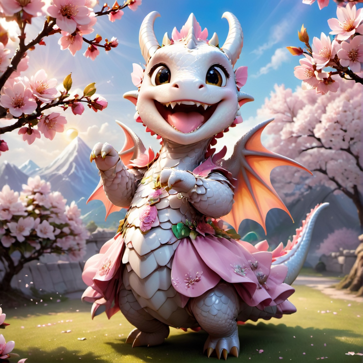 portrait of cute dragon,  (singing pose),  high quality on Tensor.Art