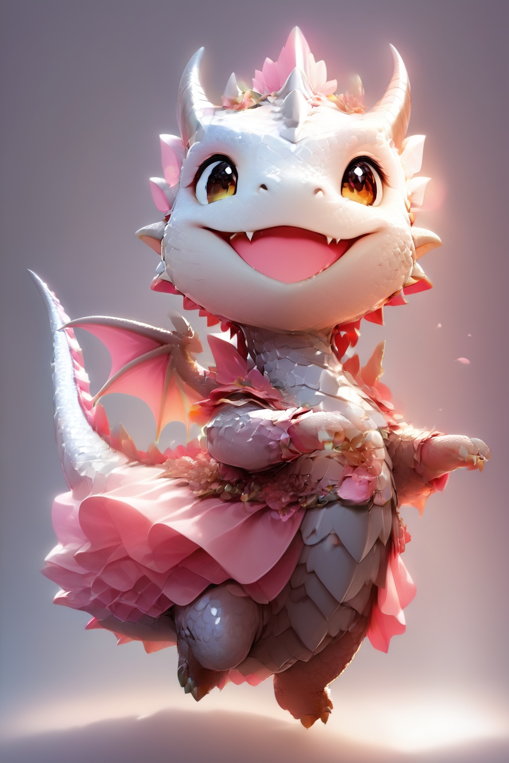 portrait of cute dragon,  (dynamic pose),  high quality on Tensor.Art