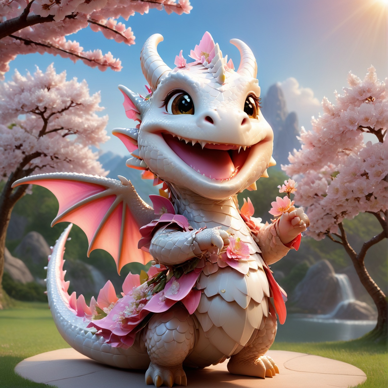 portrait of cute dragon,  (singing pose),  high quality on Tensor.Art