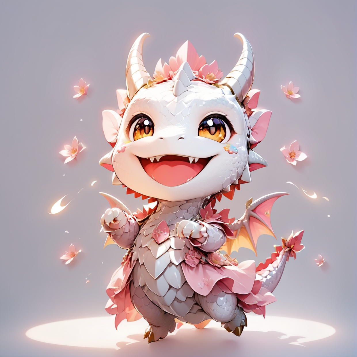 portrait of cute dragon,  (dynamic pose),  high quality on Tensor.Art