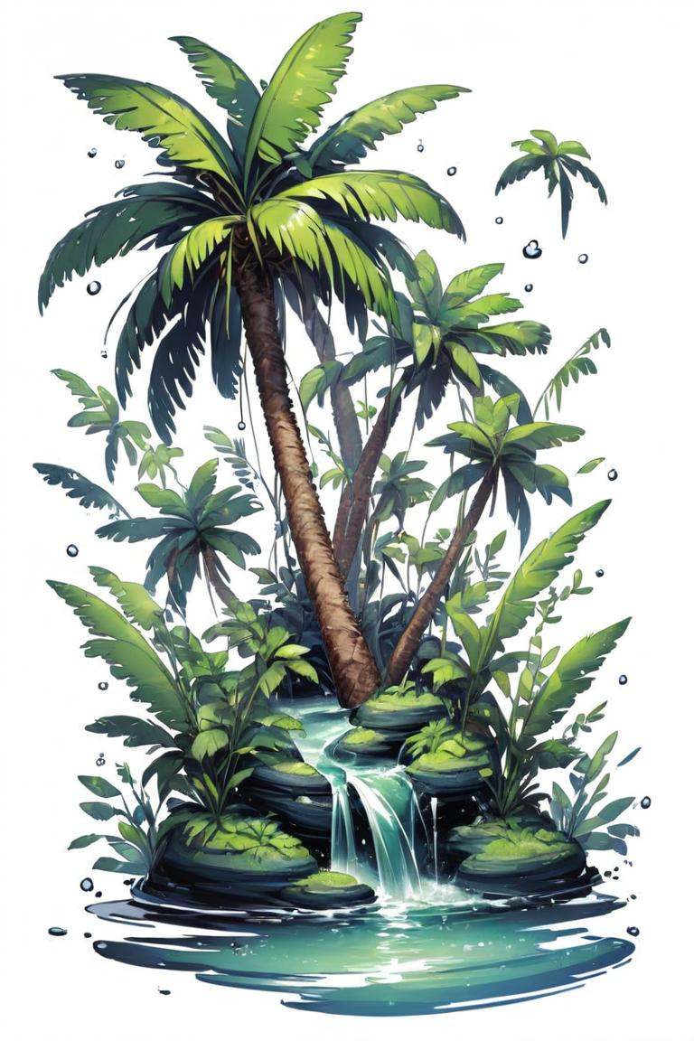 no humans,  palm tree,  plant on Tensor.Art
