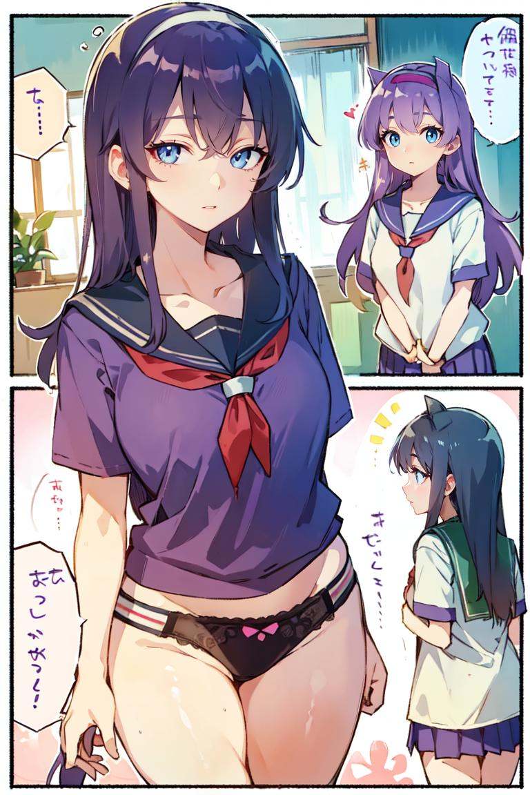 AGGA_ST021,  purple bra,  4koma on Tensor.Art