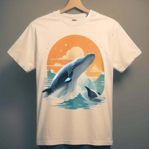 t-shirt,<lora:t-shirt1.5v1:1>Whales fall