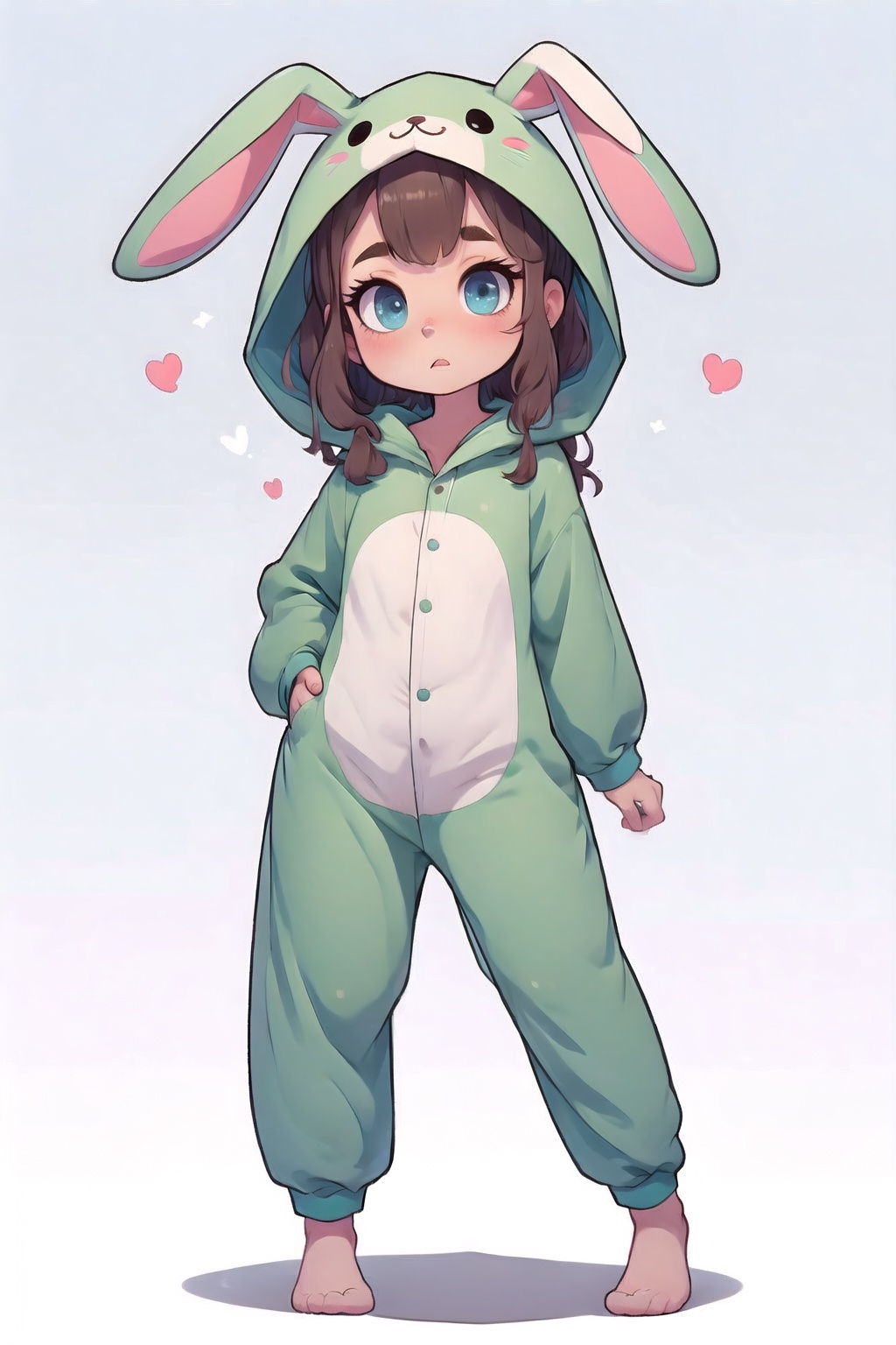 BnnBnn,  1girl,  bunny onesie pajamas on Tensor.Art