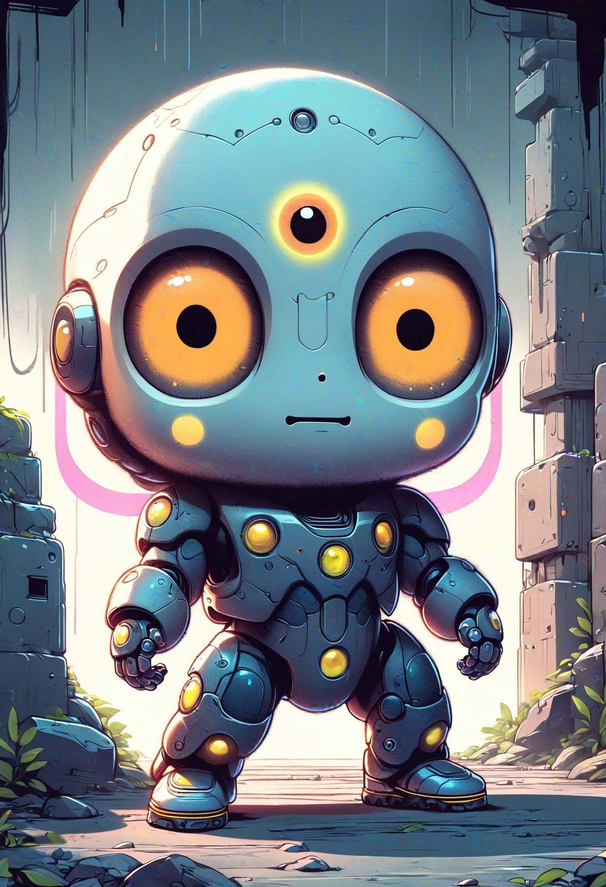 DonMCu73T00nXL cartoon male terraformer,  timeless entity- ancient being with inscrutable,  ageless features and ethereal...