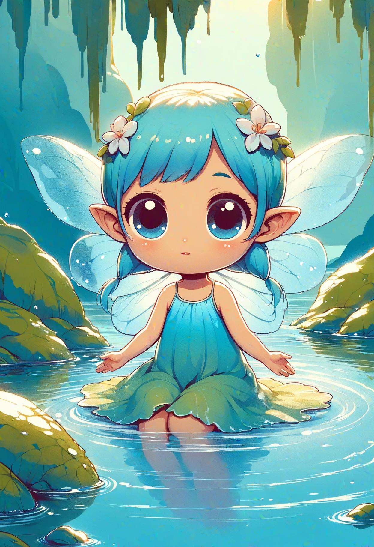 DonMCu73T00nXL 2D illustration asrai,  Water fairy,  delicate and beautiful by DonMischo on Tensor.Art