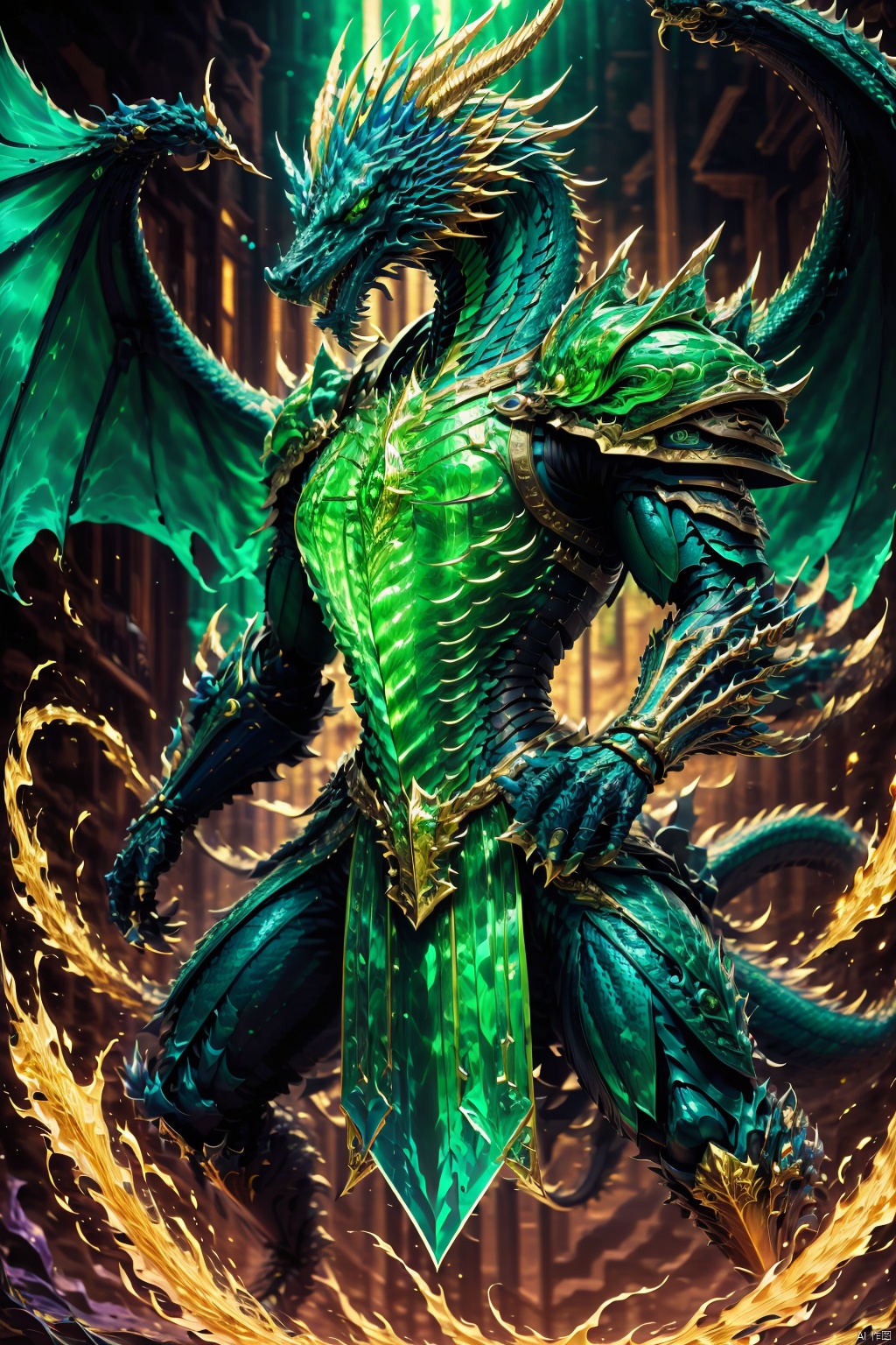  (masterpiece, best quality:1.2), Jade Dragon Warrior,red background（（（masterpiece）））, （（best quality））, （（intricatedetails））（8k）,玉石龙战士