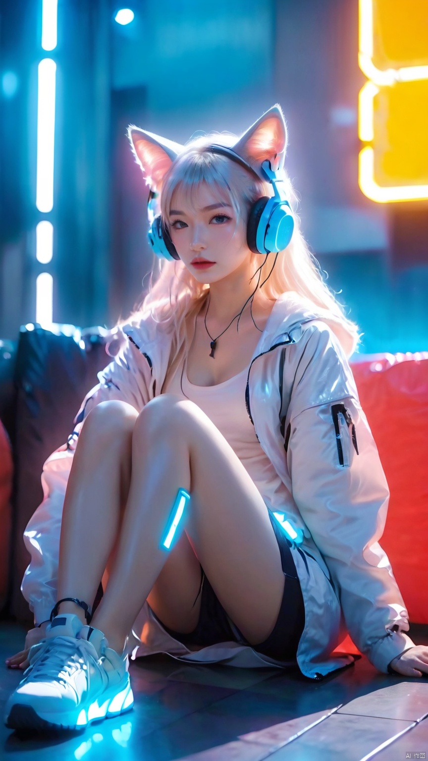 1girl,  animal ears,  Waist bag on Tensor.Art