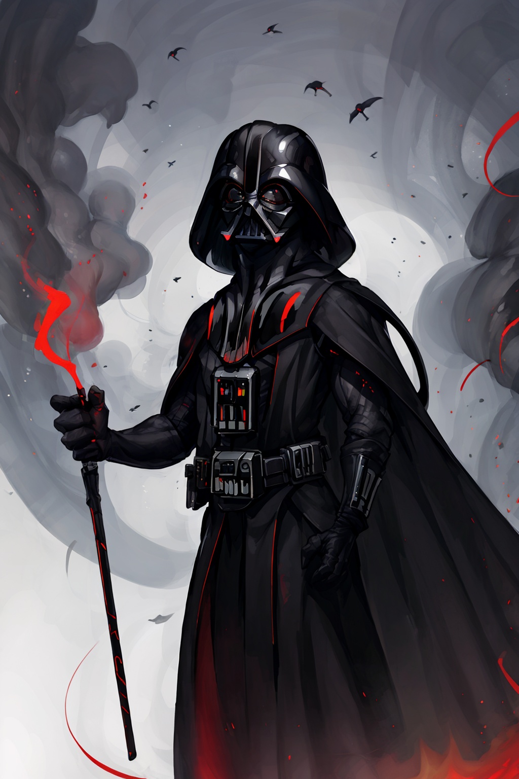 Labros_Panousis_style_lora_by_niolas,  solo,  darth vader on Tensor.Art