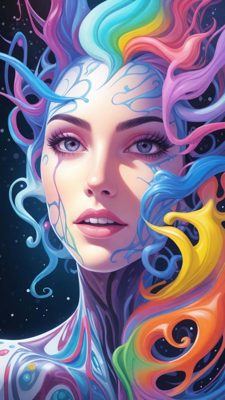 impossibly beautiful portrait of alien shapeshifter entity,  insane smile,  intricate complexity on Tensor.Art