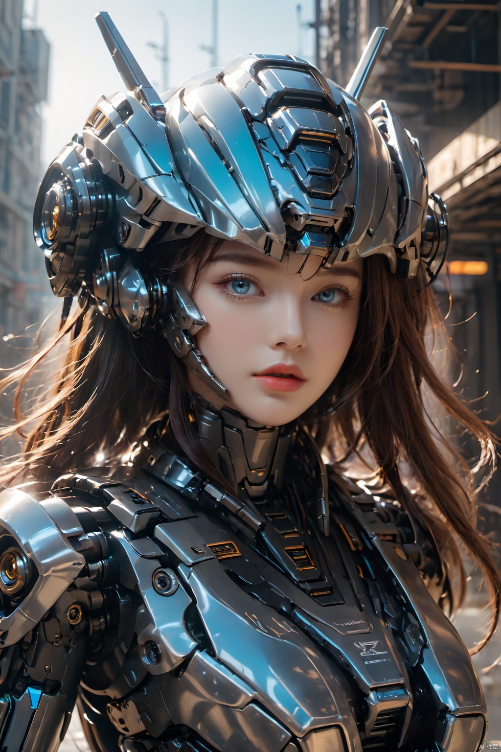 1girl,  blue eyes,  blurry by 一念 on Tensor.Art