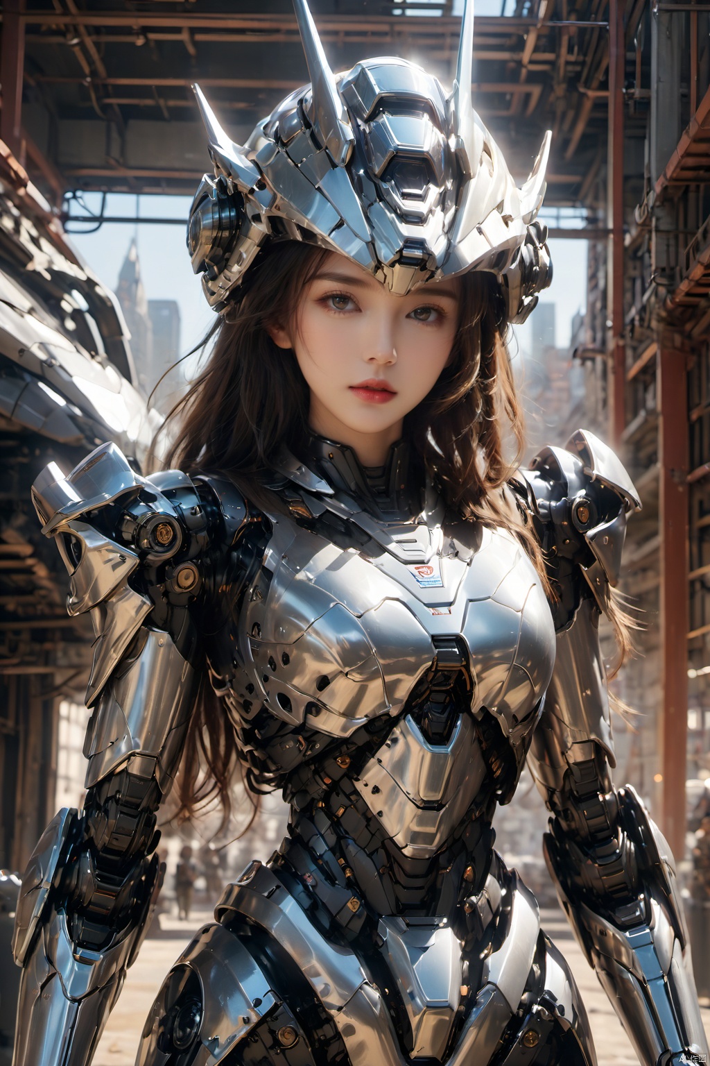1girl,  armor,  headwear removed by 一念 on Tensor.Art