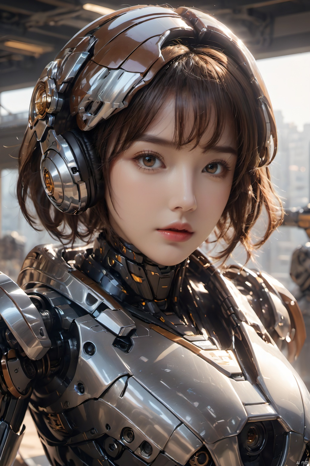 1girl,  breasts,  brown hair by 一念 on Tensor.Art
