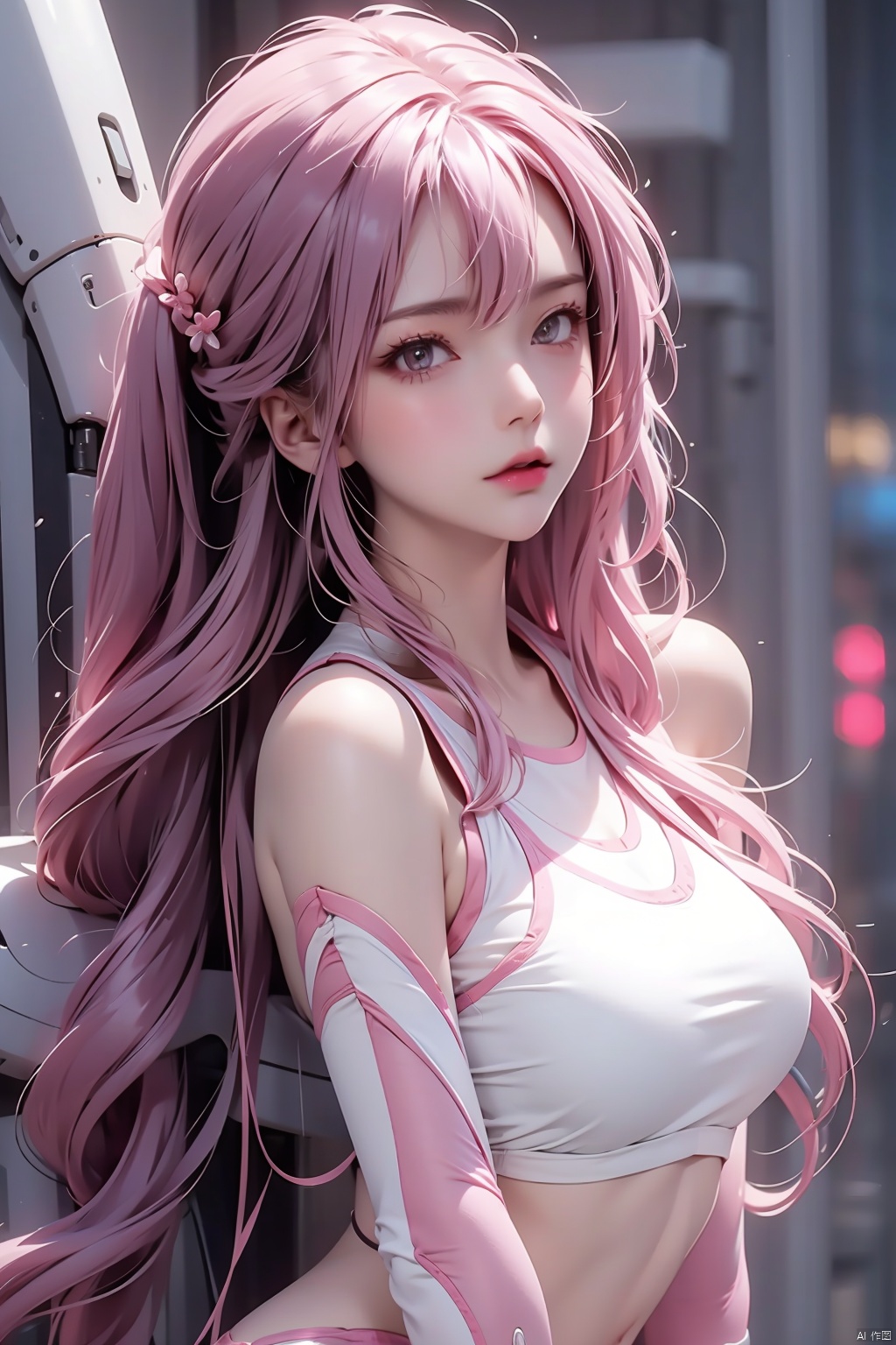 1 girl, pink long hair, wind blown hair, close-up, Tight yoga clothing, domineering lady,<lora:EMS-604-EMS:0.600000>,<lora:EMS-303737-EMS:0.800000>