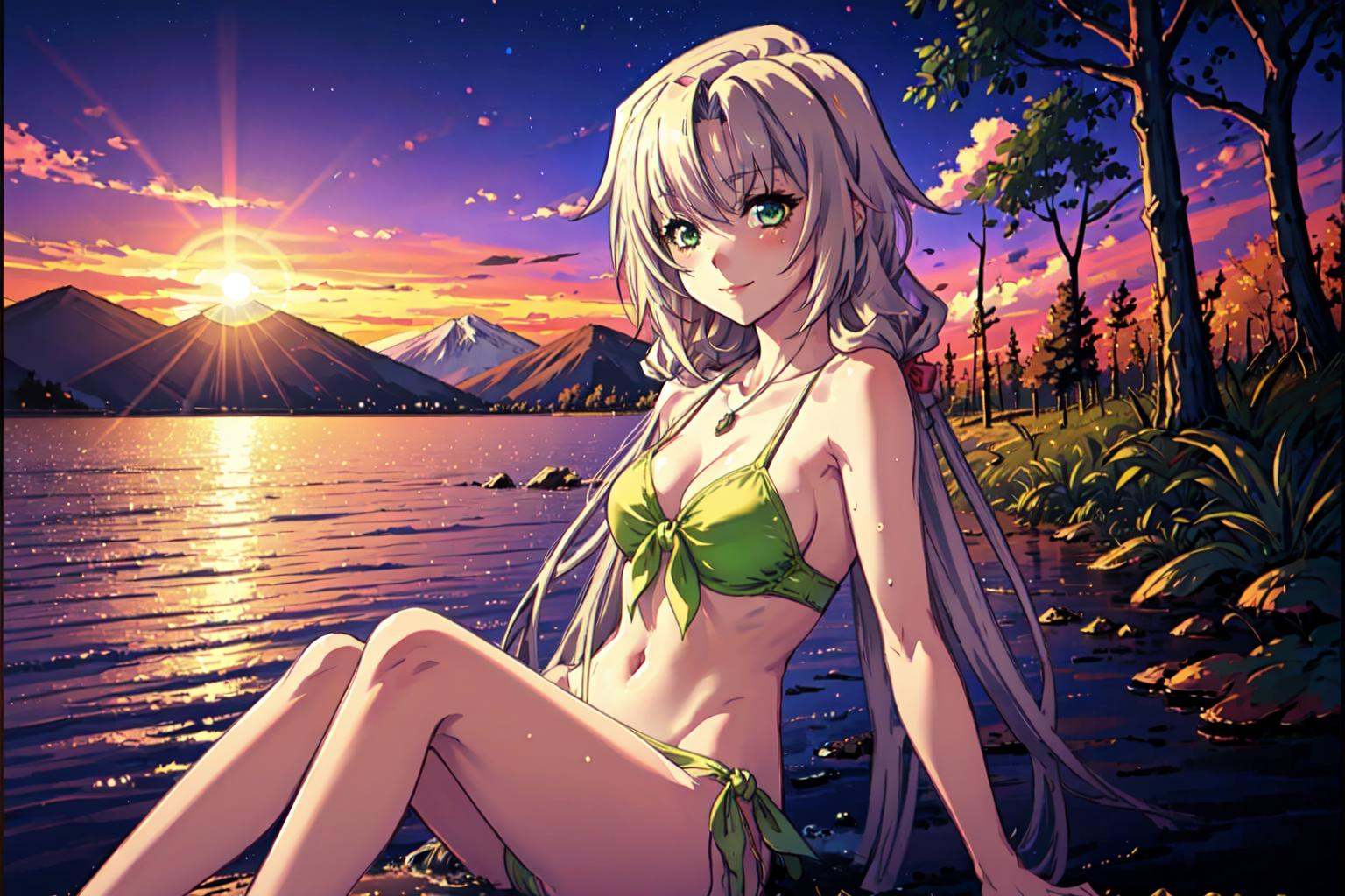 1 girl,  serene expression,  mesmerizing eyes on Tensor.Art