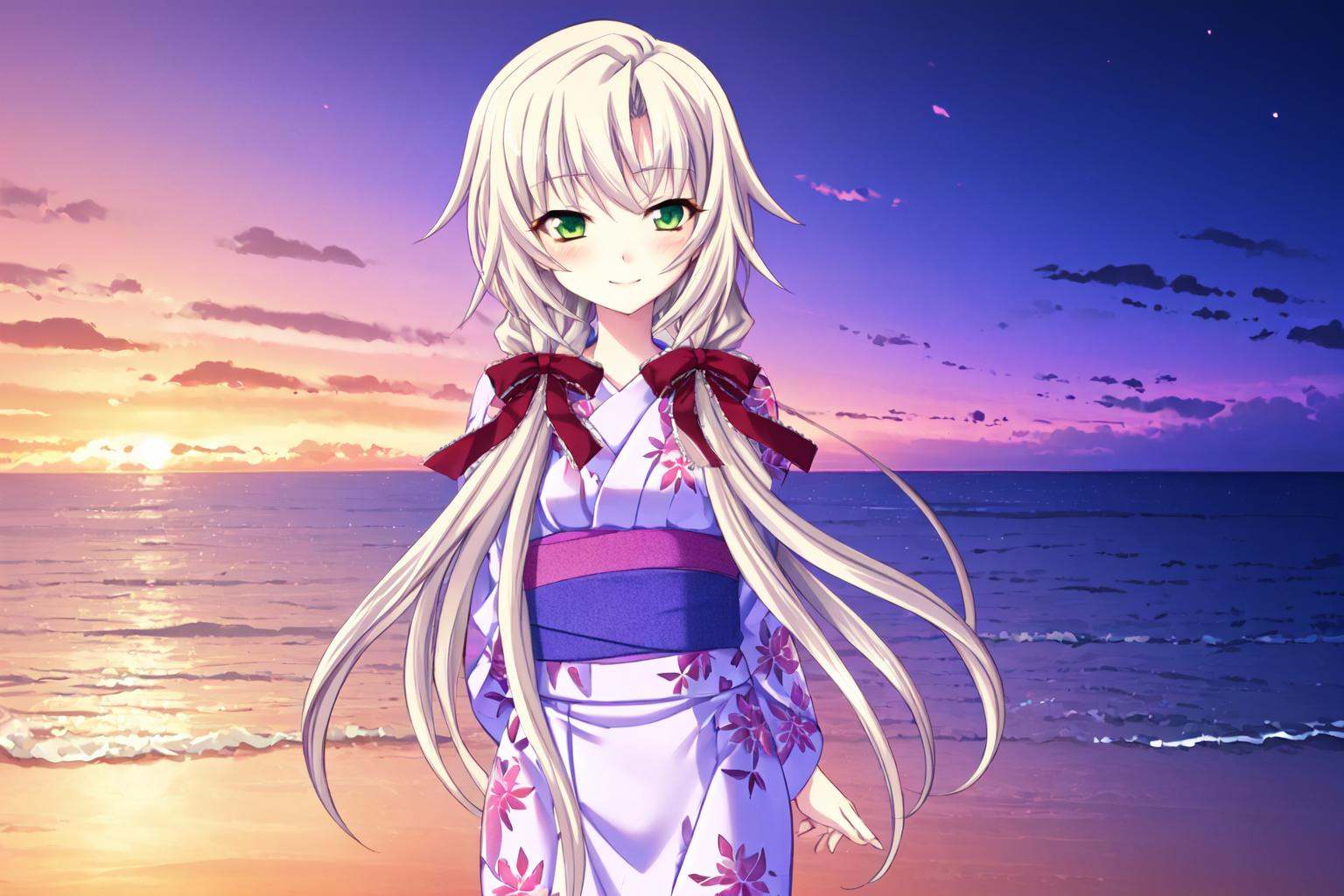 kagamigawa chloe,  yukata,  1girl on Tensor.Art