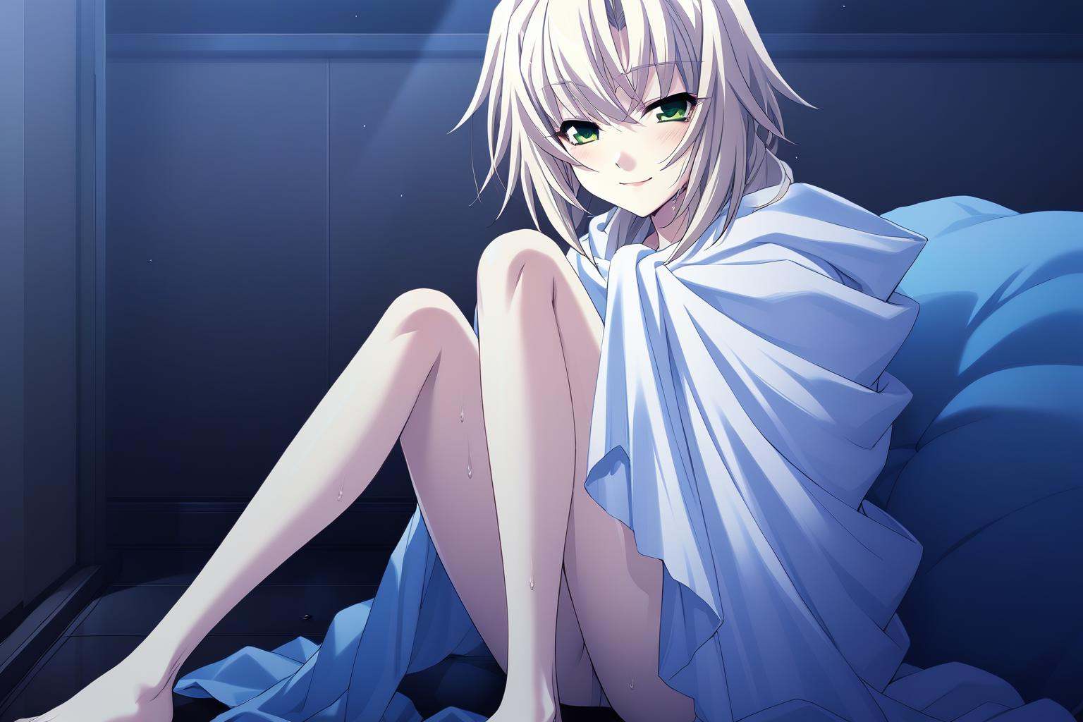 1girl,  kagamigawa chloe,  bath towel on Tensor.Art