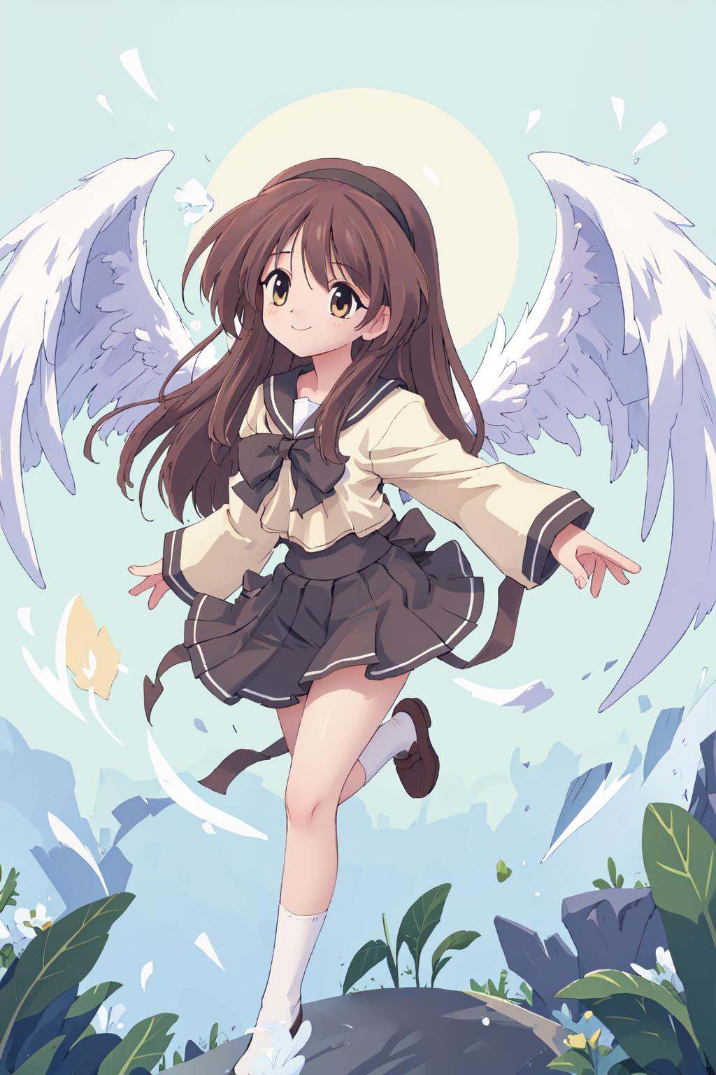 ayaka hizuki,  white uniform,  WINGS on Tensor.Art