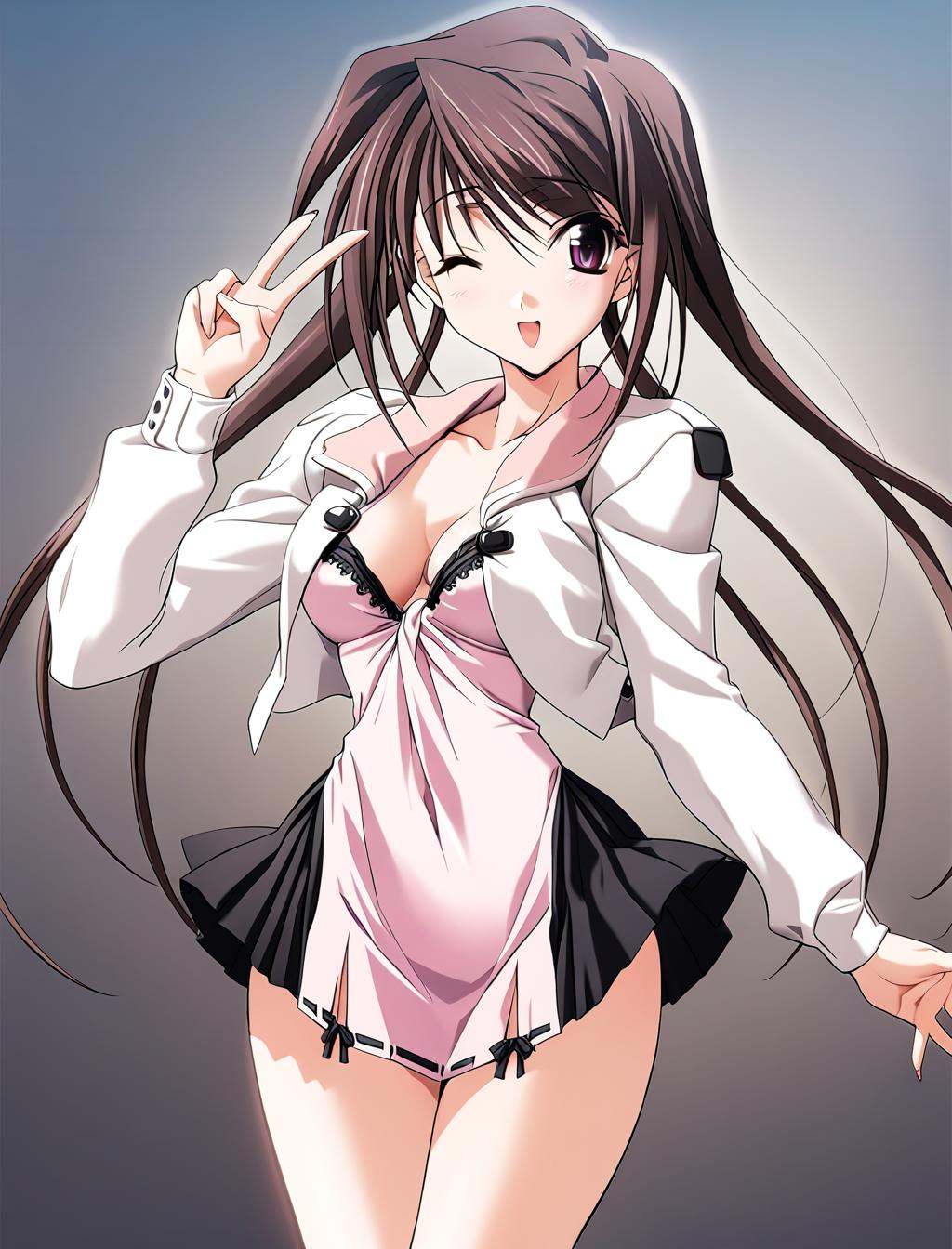 1girl,  Hina Asuka,  pink dress on Tensor.Art