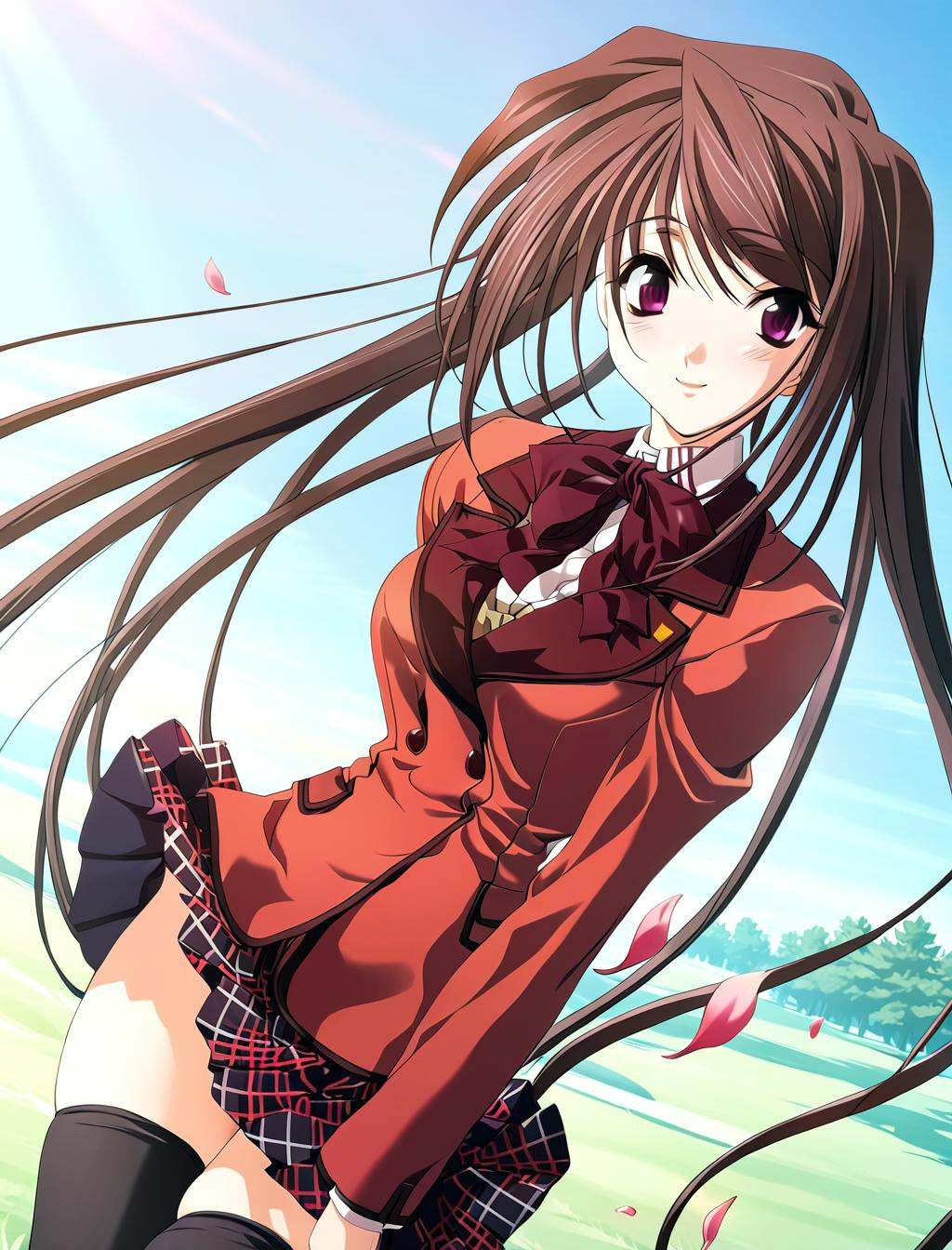 1girl,  Hina Asuka,  school uniform on Tensor.Art