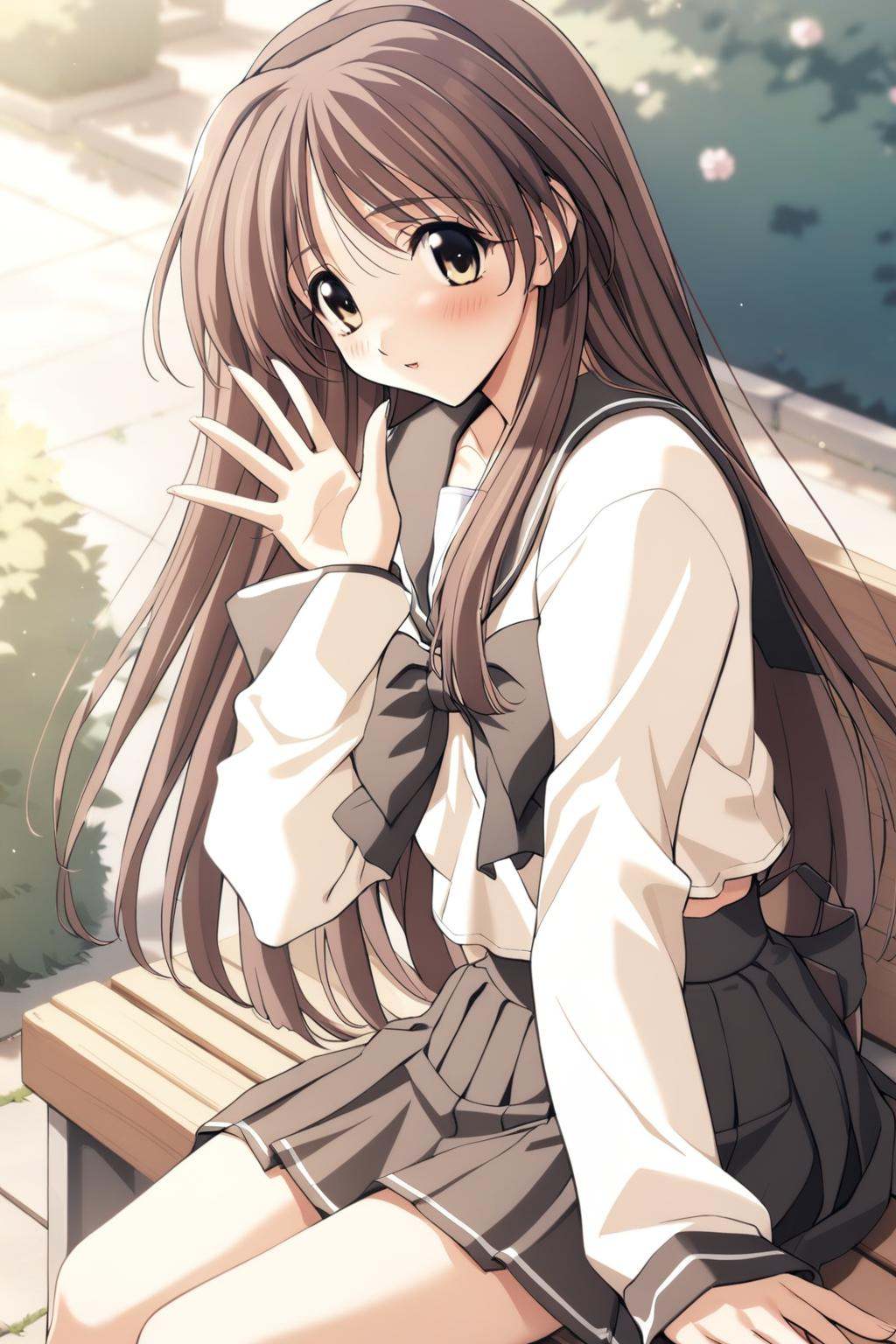 1girl,  ayaka hizuki,  school uniform on Tensor.Art