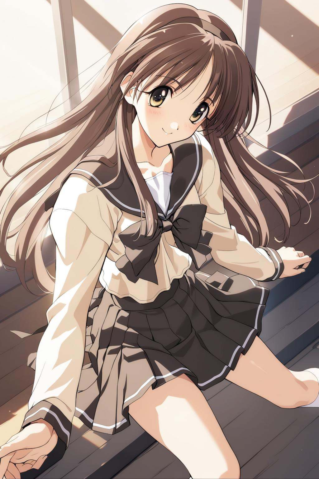 1girl,  ayaka hizuki,  school uniform on Tensor.Art