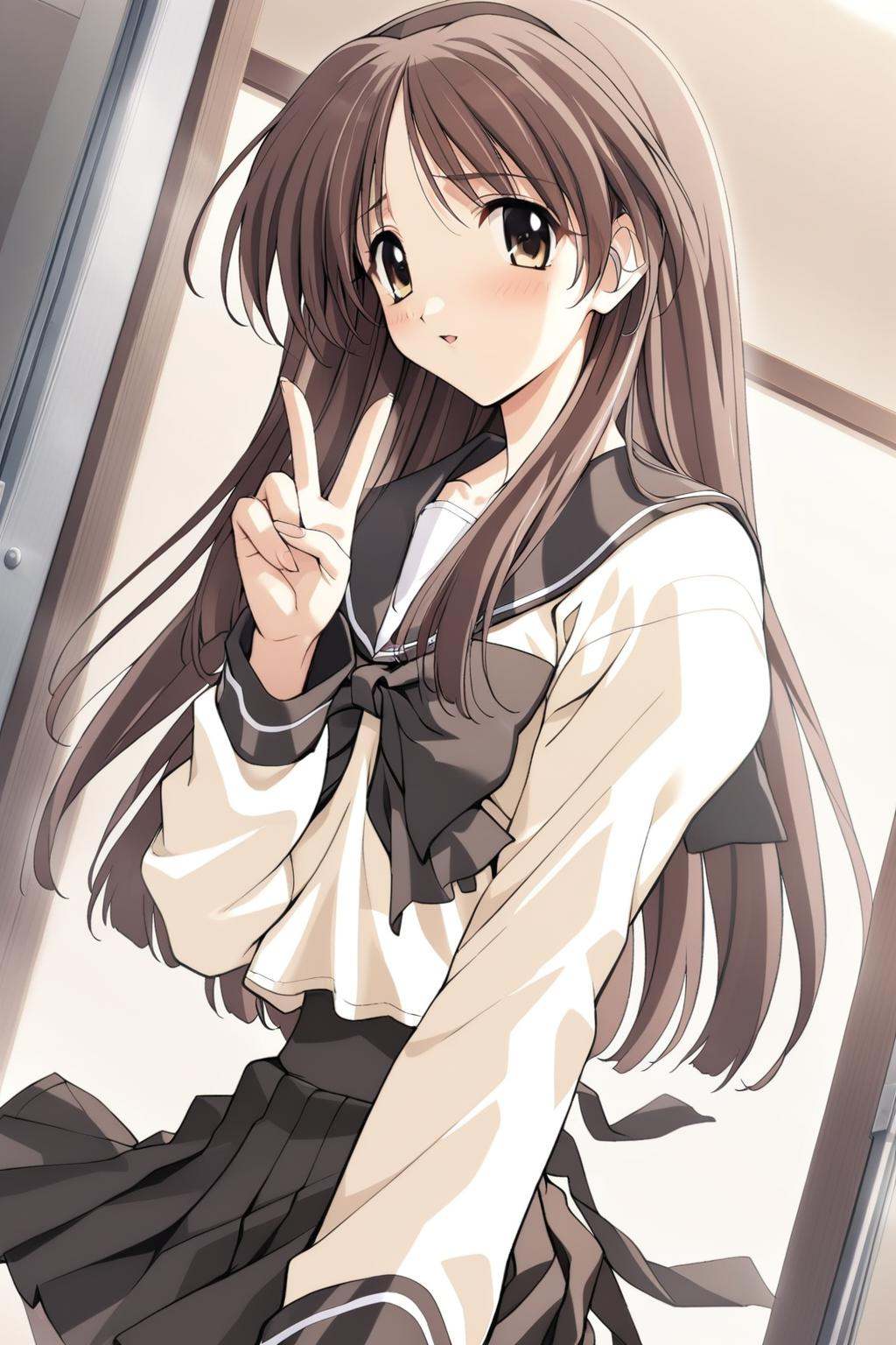 1girl,  ayaka hizuki,  school uniform on Tensor.Art