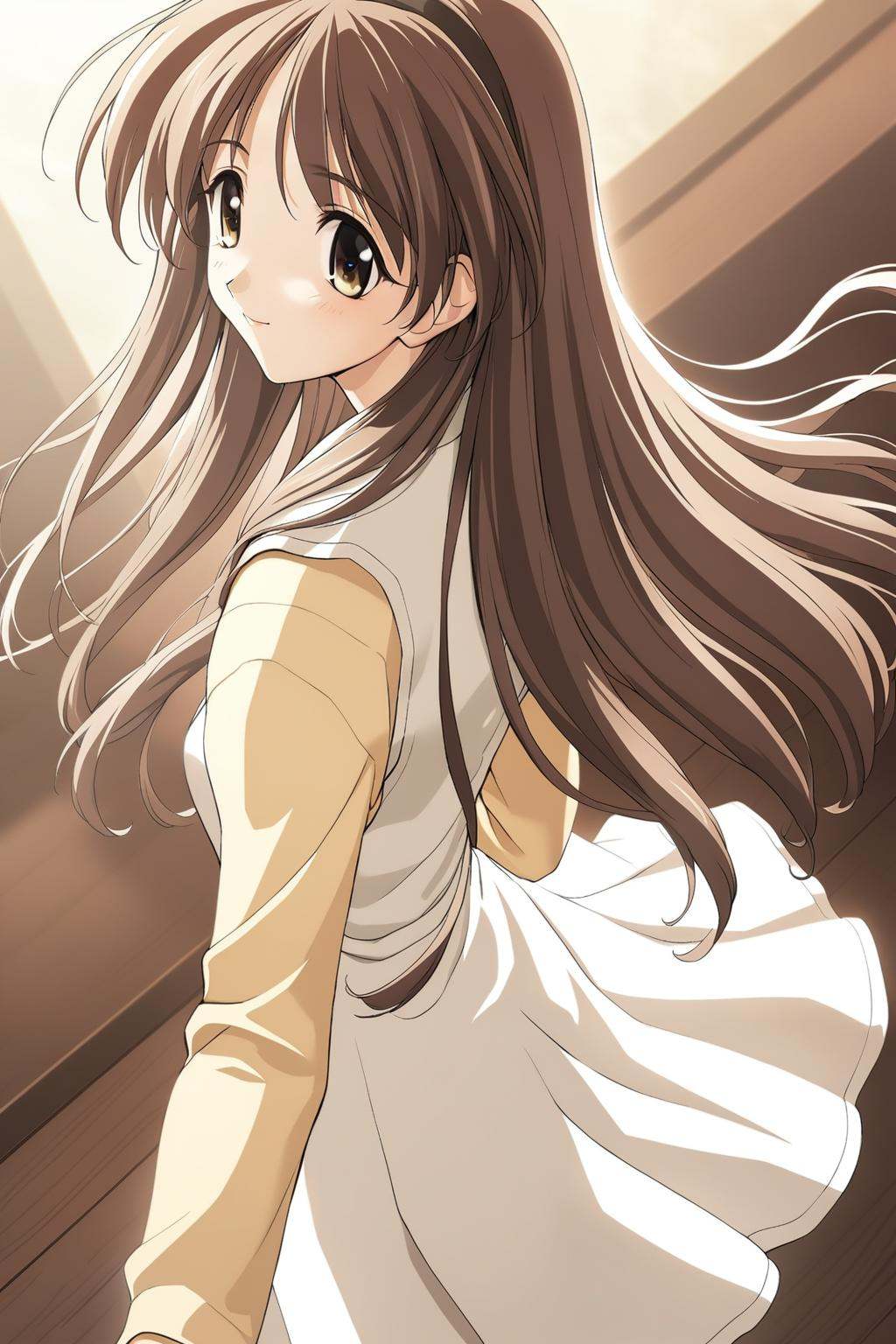 1girl,  ayaka hizuki,  white dress on Tensor.Art