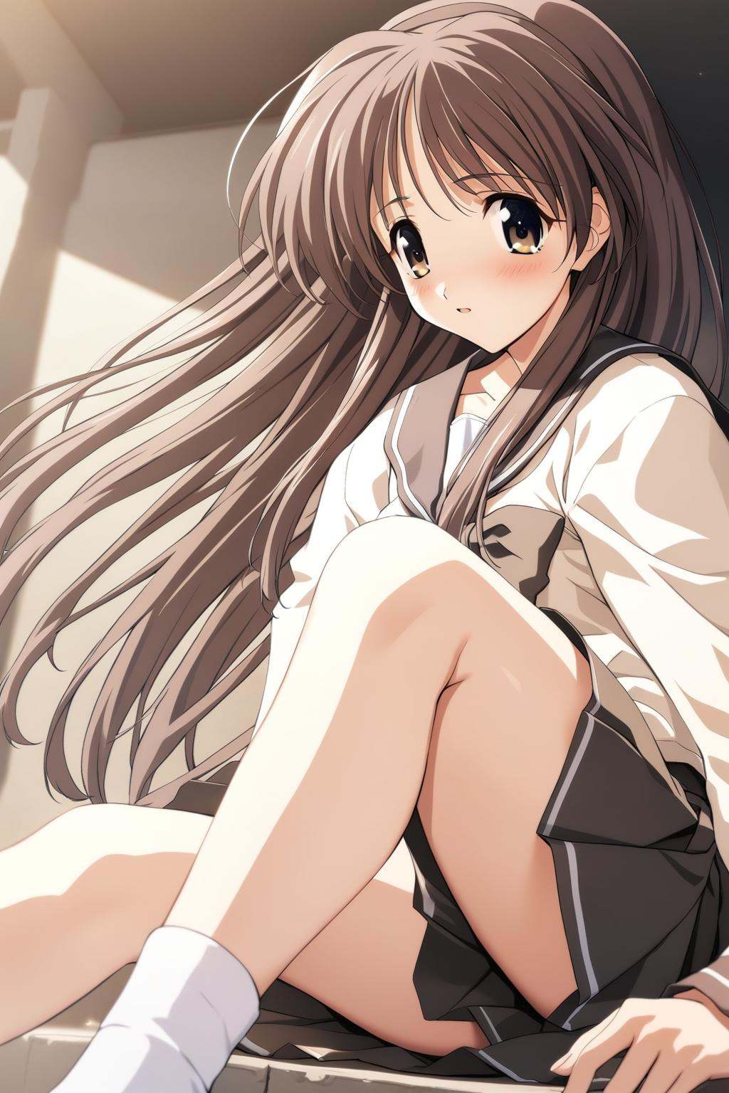 1girl,  ayaka hizuki,  school uniform on Tensor.Art
