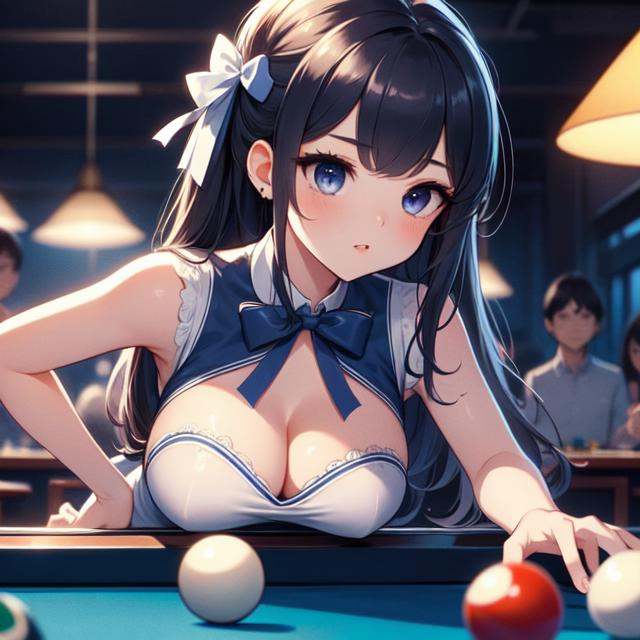 (((masterpiece))),  (((best quality))),  (((both hands holding)) pool cue:0.85) on Tensor.Art