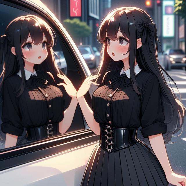 (((masterpiece))),  (((best quality))),  (((looking car glass))) on Tensor.Art