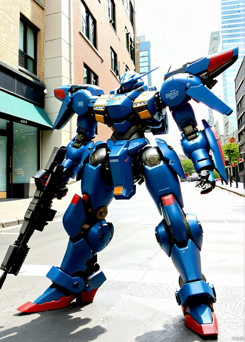 professional 3d model of (B-RRS:1.4),(science fiction:1),mecha armor,(a stylish mech:1.4),(hawken:1.4),(city:1.5),(very biggest size mecha:1.6),(long legs:1.1),glowing eyes,(full body:1.2),mechanical parts,robot joints,(holding huge weapon:1.5),(huge mechanical shield:1.2),best quality,masterpiece,highly detailed,ultra-detailed,(huge mechanical weapon:1.3),(detailed weapon:1.2),(huge mechanical gun:1.2),,, octane render, highly detailed, volumetric, dramatic lighting