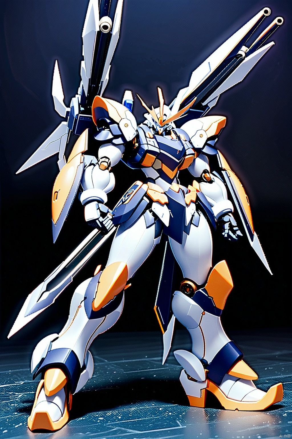  professional 3d model of (EVAUNIT:0.8), mecha, robot,(science fiction:1),(very biggest size mecha:1.6),glowing eyes,(full body:1.2),mechanical parts,robot joints,(holding huge weapon:1.5),best quality,masterpiece,highly detailed,ultra-detailed,(huge mechanical weapon:1.3),(detailed weapon:1.2),(huge mechanical gun:1.2),, octane render, highly detailed, volumetric, dramatic lighting