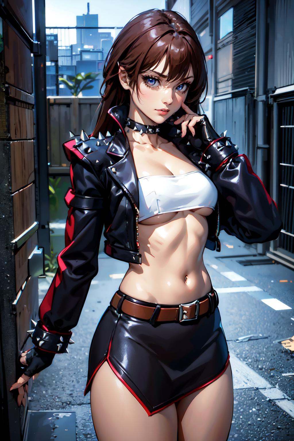upper body,  a woman in a dark alley,  trash by Bloodysunkist on Tensor.Art
