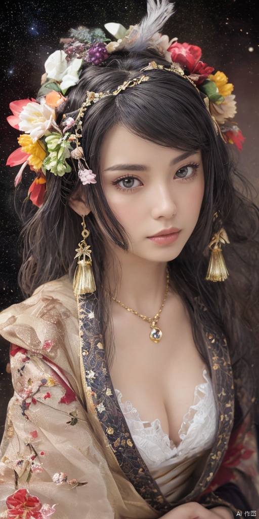  1girl,Sichuan Girl,Hanfu,jewelry, earrings,lips, makeup, portrait, eyeshadow, realistic, nose,{{best quality}}, {{masterpiece}}, {{ultra-detailed}}, {illustration}, {detailed light}, {an extremely delicate and beautiful}, a girl, {beautiful detailed eyes}, stars in the eyes, messy floating hair, colored inner hair, Starry sky adorns hair, depth of field, large breasts,cleavage,blurry, no humans, traditional media, gem, crystal, still life, Dance,movements, All the Colours of the Rainbow,zj,
simple background, shiny, blurry, no humans, depth of field, black background, gem, crystal, realistic, red gemstone, still life
