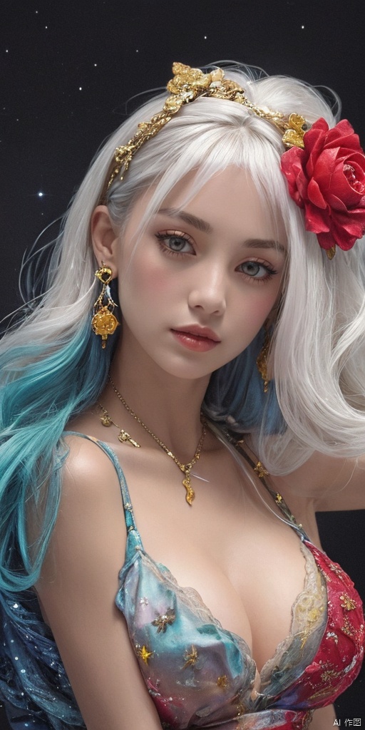  1girl,Chinese girls,jewelry, earrings,lips, makeup, portrait, eyeshadow, realistic, nose,{{best quality}}, {{masterpiece}}, {{ultra-detailed}}, {illustration}, {detailed light}, {an extremely delicate and beautiful}, a girl, {beautiful detailed eyes}, stars in the eyes, messy floating hair, colored inner hair, Starry sky adorns hair, depth of field, large breasts,cleavage,blurry, no humans, traditional media, gem, crystal, still life, Dance,movements, All the Colours of the Rainbow,zj,
simple background, shiny, blurry, no humans, depth of field, black background, gem, crystal, realistic, red gemstone, still life
