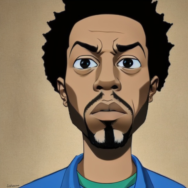 shawt as a boondocks cartoon,  3k0,  l4tex4rmor on Tensor.Art