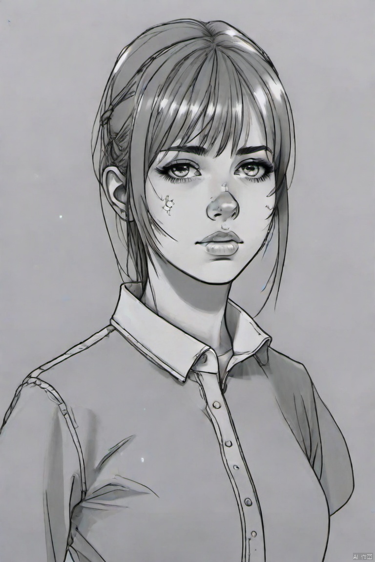 1girl,  LineArt_dark_XL on Tensor.Art