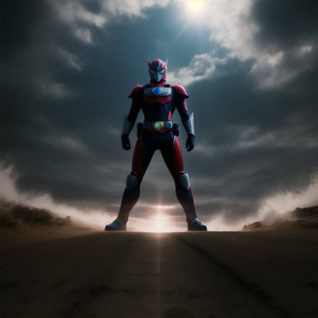 Tokusatsu metroplis,  unusual perspective,  professional photography on Tensor.Art
