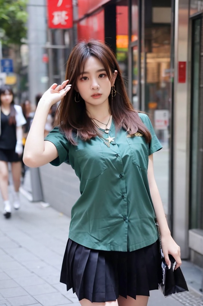 young Taiwanese Girls with long hair,  big breasts,  (((star necklace))) on Tensor.Art