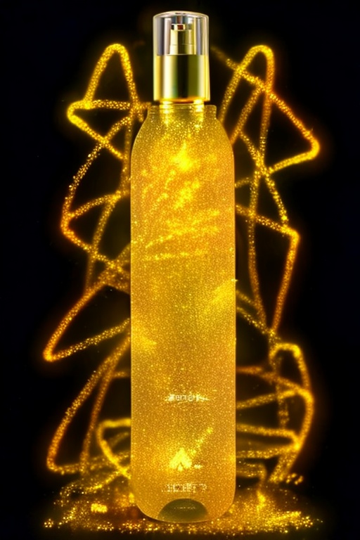 Beautiful glass,  glod ssence,  gold light on Tensor.Art