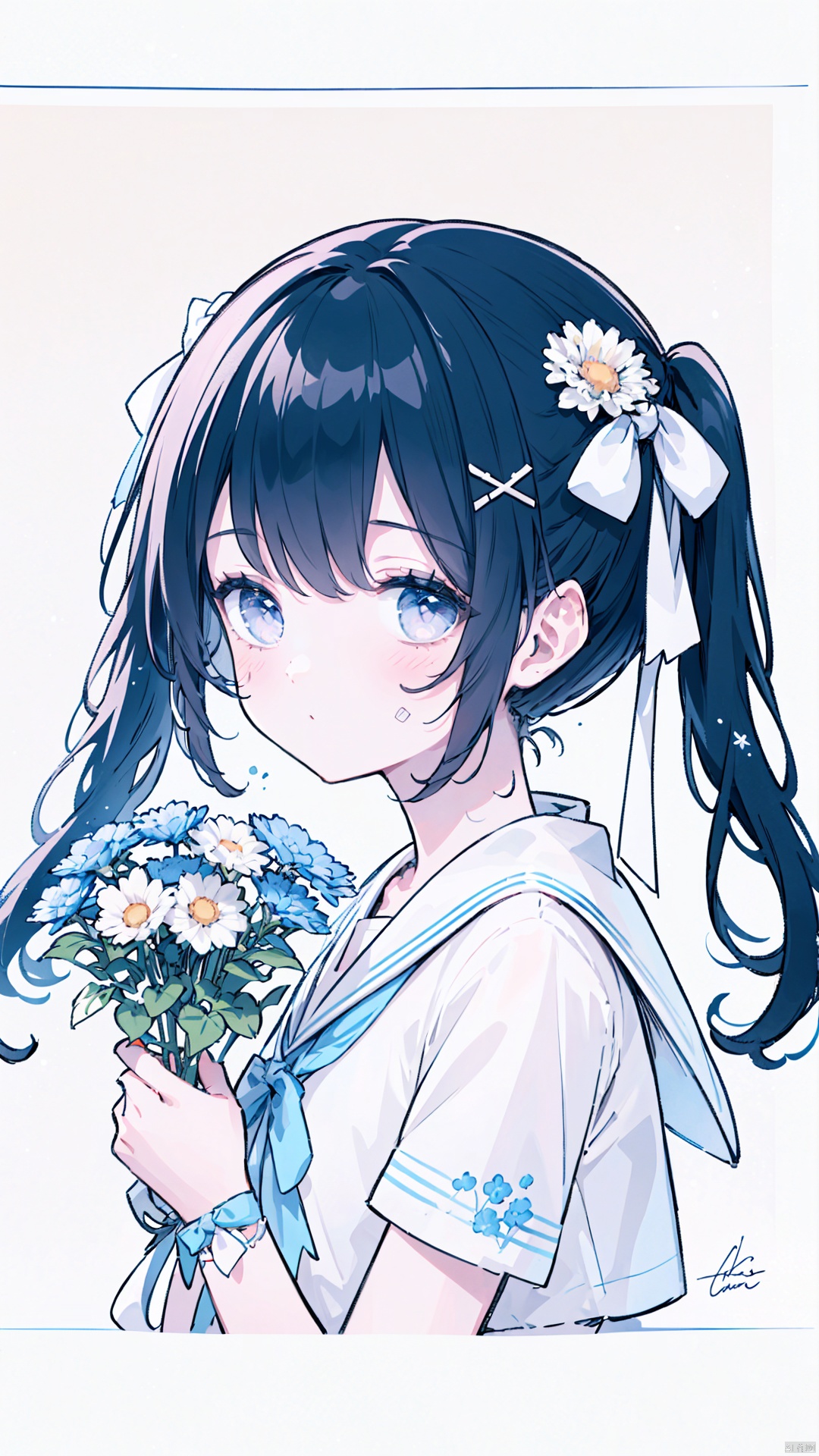1girl,  solo,  bow by 辰星` on Tensor.Art