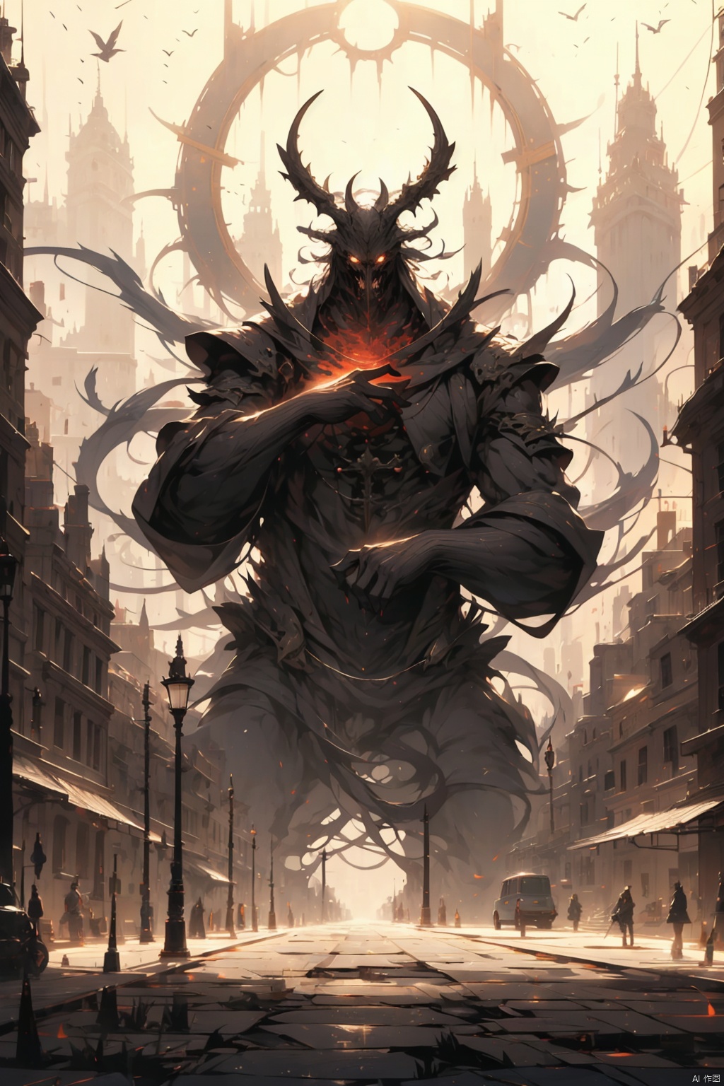  absurdres,absurdres,realistic,(full_shot:1.8), solo, , , Giant God Fear