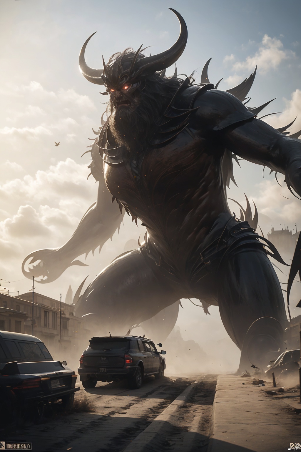  absurdres,absurdres,realistic,(full_shot:1.8), solo, , , Giant God Fear