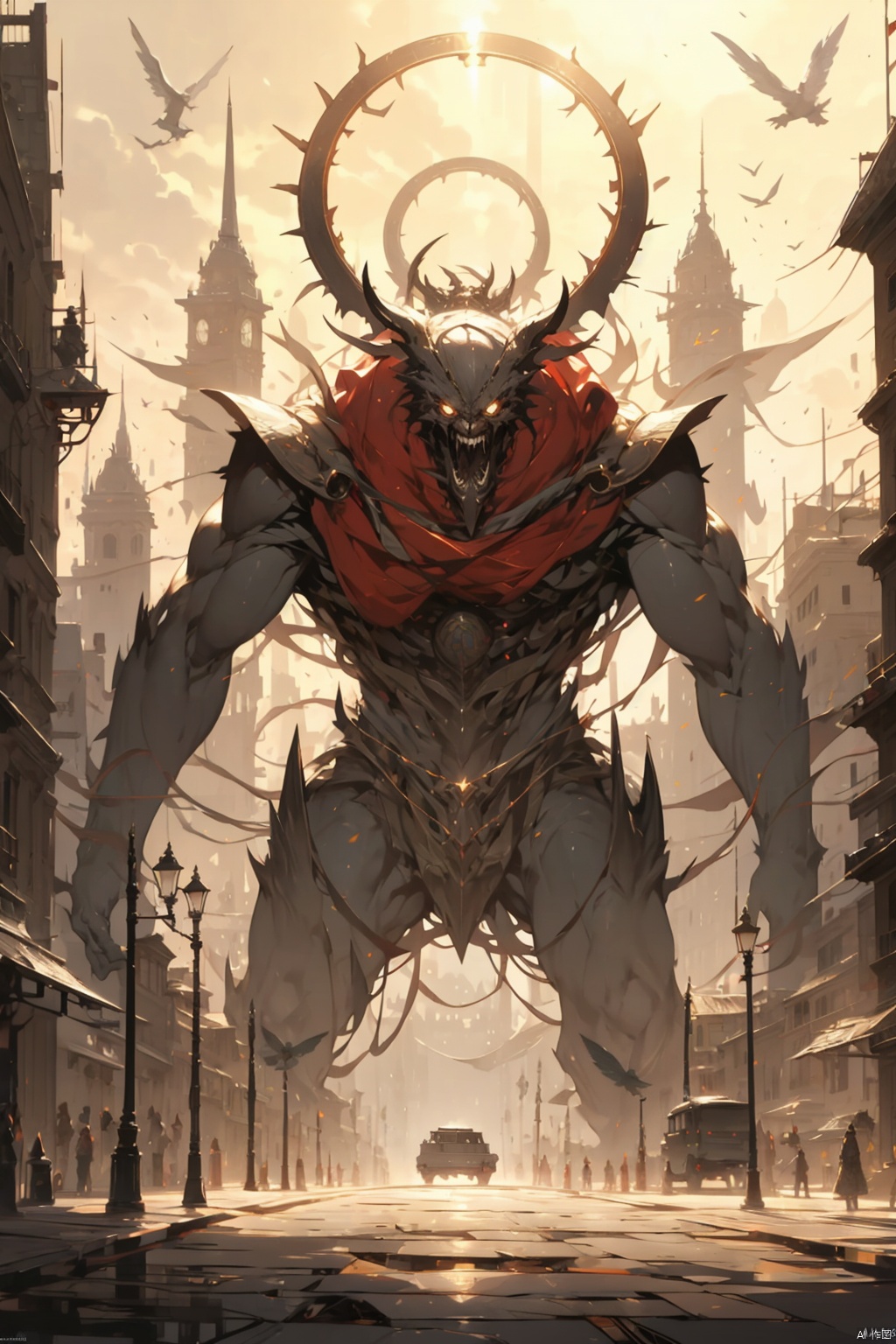  absurdres,absurdres,realistic,(full_shot:1.8), solo, , , Giant God Fear
