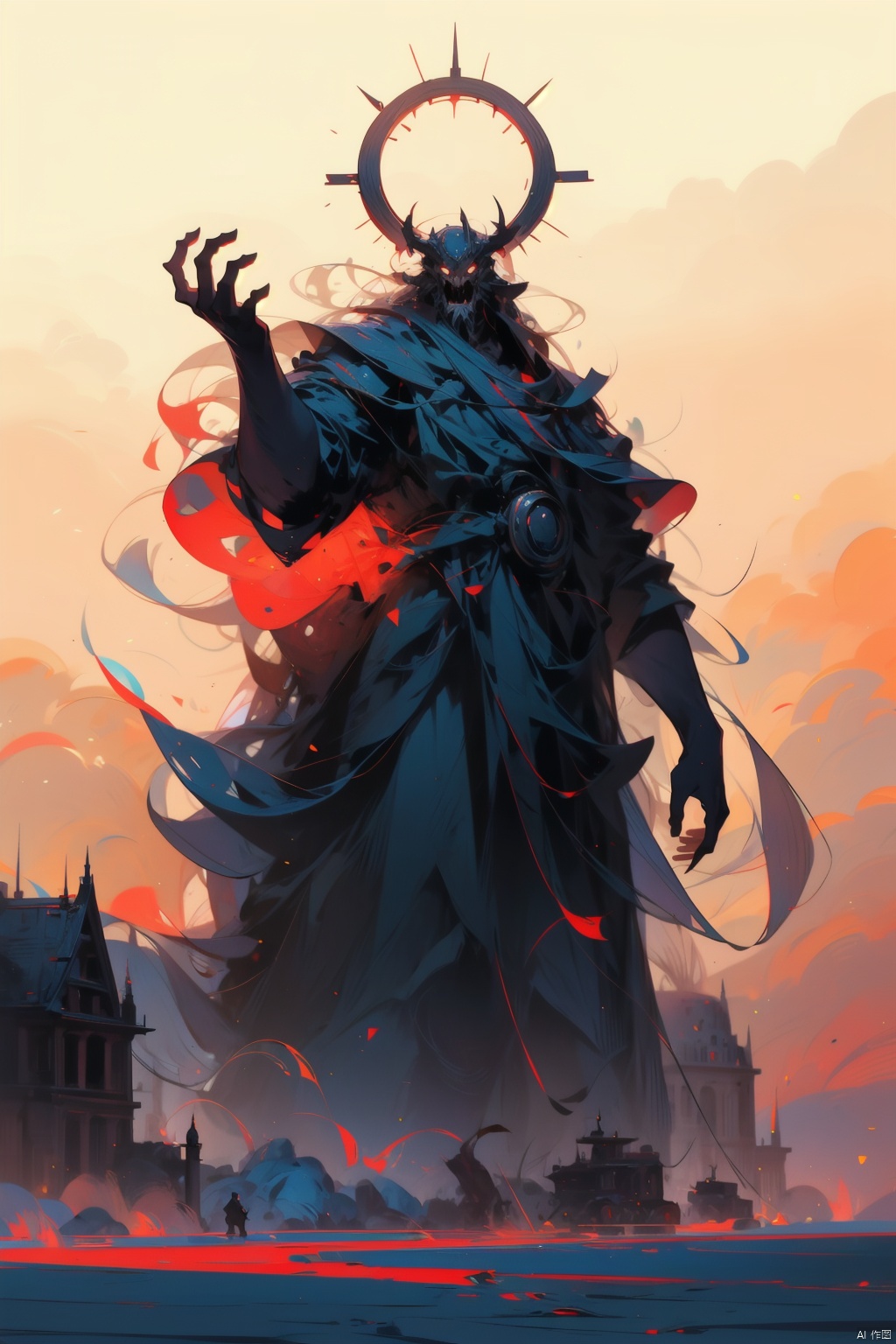  absurdres,absurdres,realistic,(full_shot:1.8), solo, , , Giant God Fear